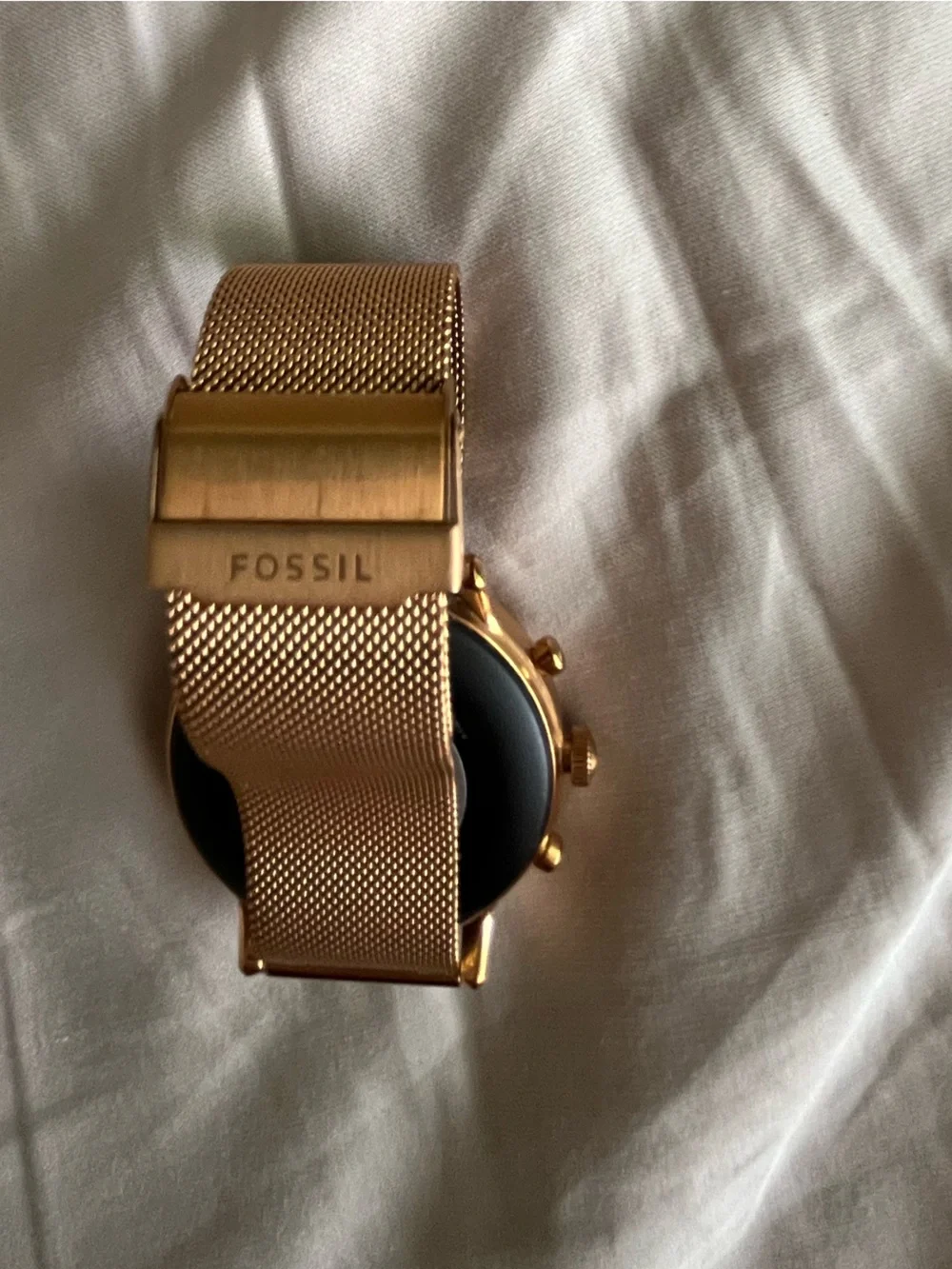 Fossil Rose Gold Mesh Strap Smart Watch